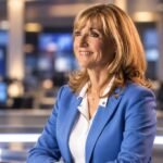 Caroline Mart in einem redaktionell bearbeiteten Fernsehstudio