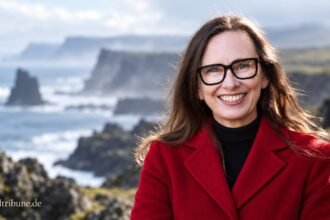 yrsa sigurðardóttir – redaktionell mit KI bearbeitetes Porträt