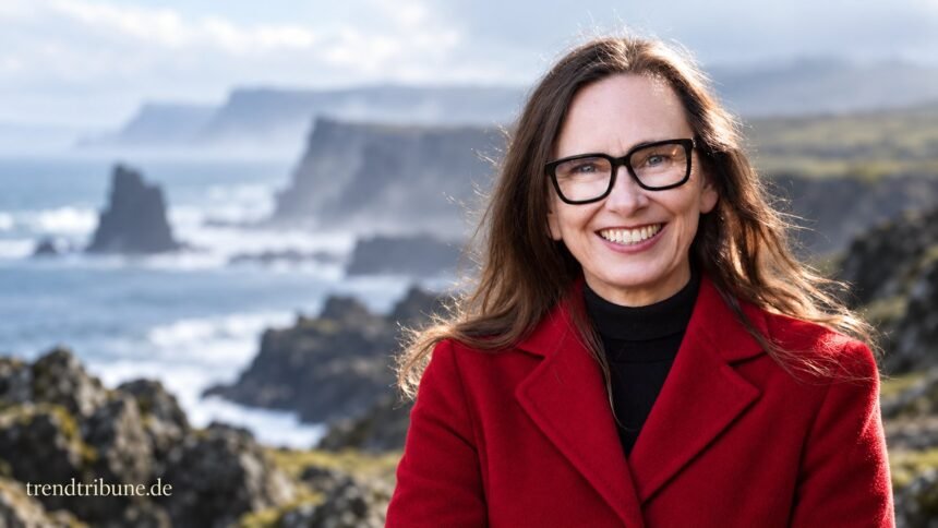 yrsa sigurðardóttir – redaktionell mit KI bearbeitetes Porträt
